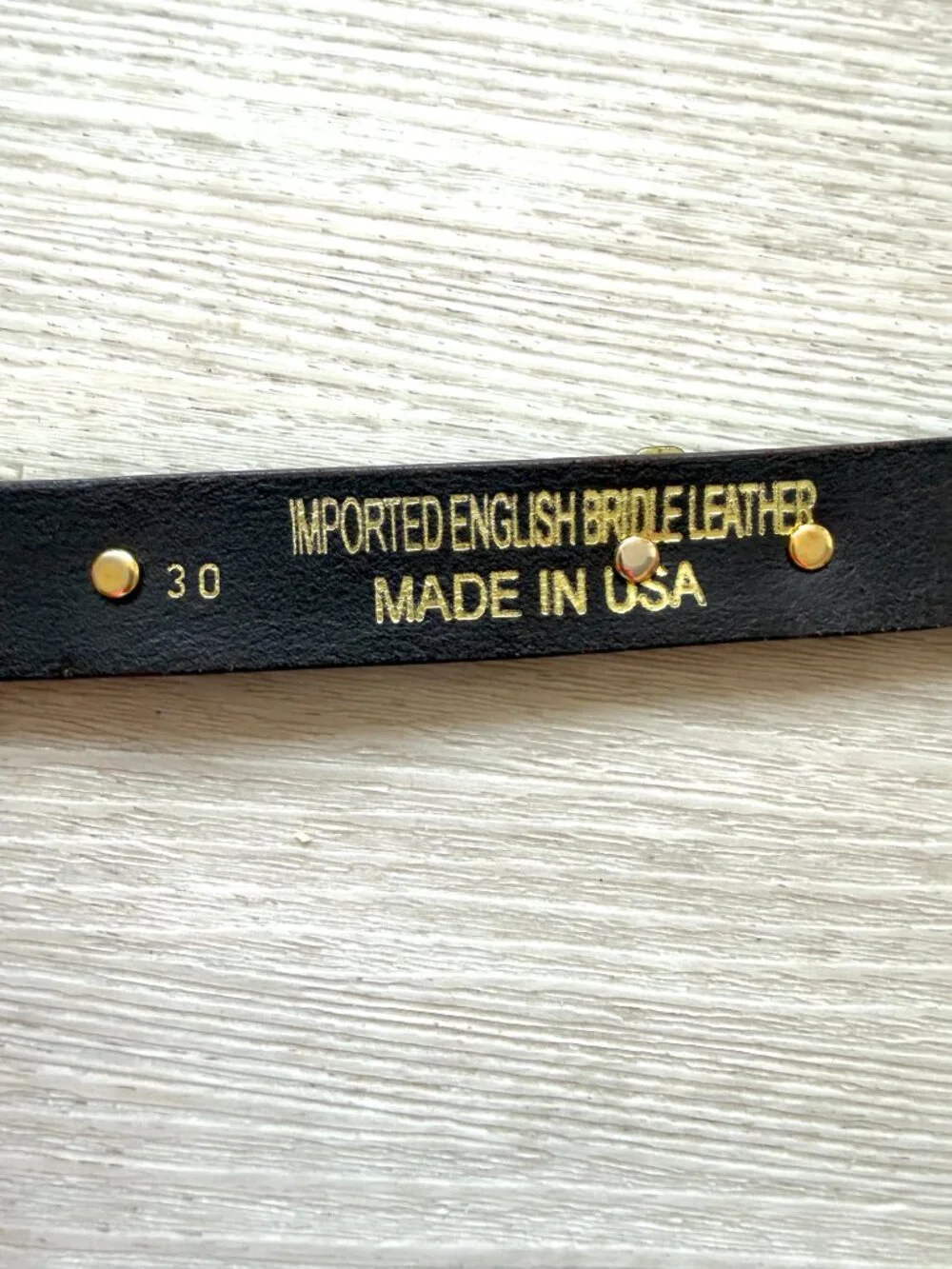 Vintage Brown Leather Belt Gold Western Boho One Inch Width Boho Size 30 - Picture 8 of 13